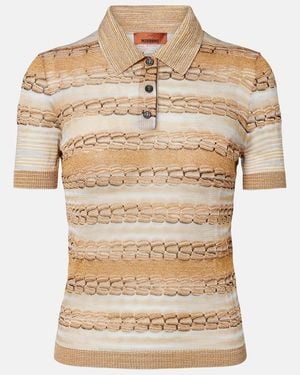 Missoni Lame Polo Shirt - Natural