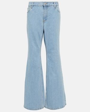 Magda Butrym High-Rise Flared Jeans - Blue