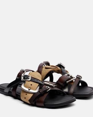 Acne Studios Verzierte Sandalen Aus Leder - Schwarz