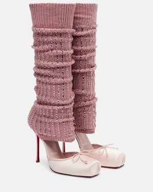 Christian Louboutin Cassia 100 Satin Court Shoes - Pink