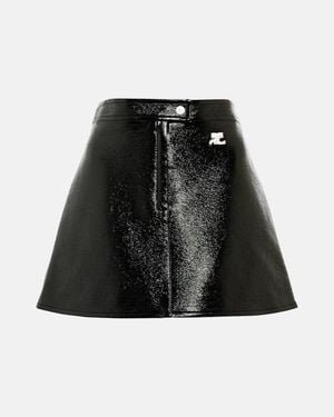 Courreges Logo Miniskirt - Black
