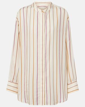 Asceno Ferrara Striped Shirt - Natural