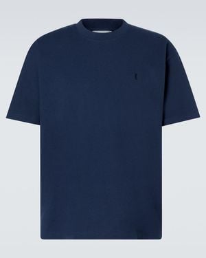Saint Laurent Cotton-Blend T-Shirt - Blue