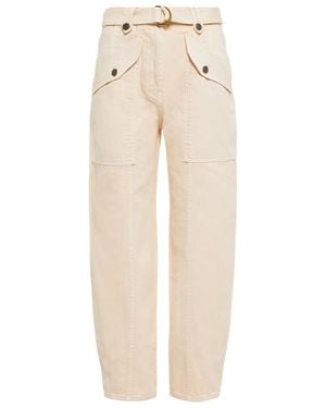 Ulla Johnson Waverly Belted High-Rise Jeans - Natural