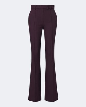 Alex Perry Virgin Wool Flared Trousers - Purple
