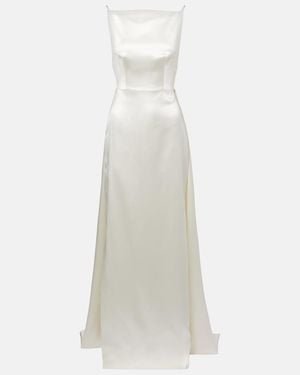 Danielle Frankel Bridal Emerson Silk And Wool Gown - White