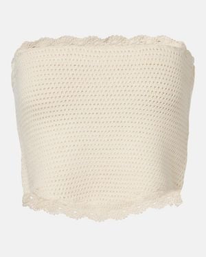 Posse Dylan Crochet Crop Top - Natural
