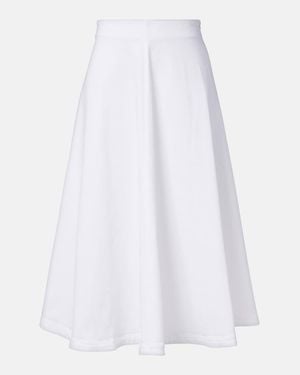 Altuzarra Falda Midi Varda En Mezcla De Algodon - Blanco