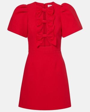 Rebecca Vallance Kaylee Bow-Detail Minidress - Red
