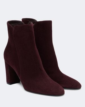 Gianvito Rossi Suede Ankle Boots - Purple