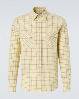 Valentino Checked Cotton Shirt - Natural
