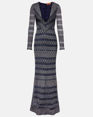 Missoni Lame Maxi Dress - Blue