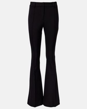 Veronica Beard Hibiscus High-Rise Flared Trousers - Blue