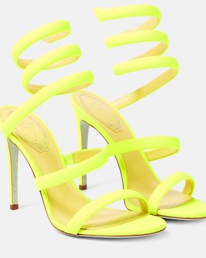 Rene Caovilla Cleo Leather Sandals - Yellow