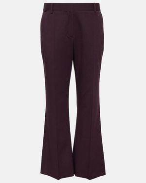 Altuzarra Fossett Wool Flared Trousers - Purple