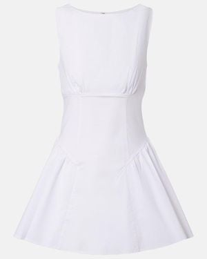 STAUD Gwen Cotton Minidress - White