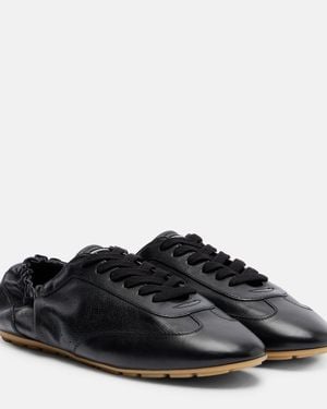 Saint Laurent Lewis Leather Trainers - Black