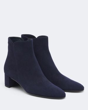 Gianvito Rossi Lisa Suede Ankle Boots - Blue
