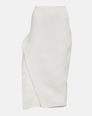 Maticevski Narrate Side-Slit Crepe Pencil Skirt - White