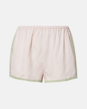 Posse Perla Lace-Trimmed Shorts - Natural