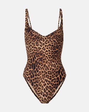 Melissa Odabash Bedruckter Badeanzug Mauritius - Braun