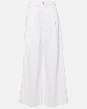 Agolde Ellis Low-Rise Wide-Leg Jeans - White