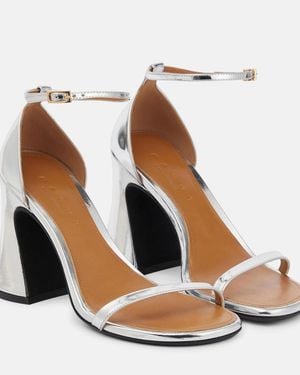 Marni Patent Leather High Sandals - Metallic