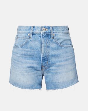 SLVRLAKE Denim Farrah Denim Shorts - Blue