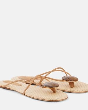 Christopher Esber Doma Embellished Thong Sandals - Natural