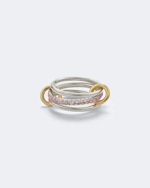 Spinelli Kilcollin Ring Tigris Aus Sterlingsilber Und 18Kt Gelbgold Mit Saphiren - Weiß