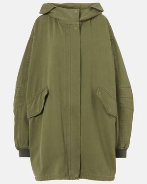 The Row Kemeta Oversized Cotton Canvas Jacket - Green