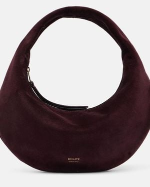 KHAITE Olivia Mini Suede Top-Handle Bag - Purple