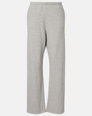The Row Kohana Cotton And Cashmere Sweatpants - Gray