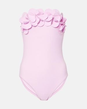 Karla Colletto Floral Bandeau Swimsuit - Pink