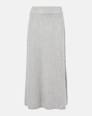 Lisa Yang Asta Cashmere Midi Skirt - Grey