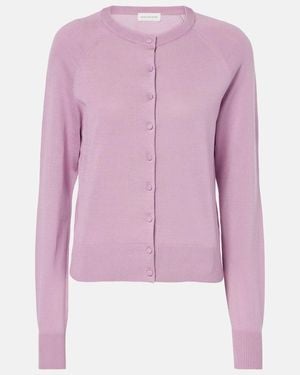 Dries Van Noten Cardigan Aus Baumwolle - Lila