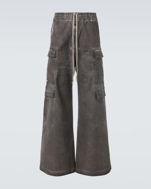 Rick Owens Bela Oversized Cargo Jeans - Grey