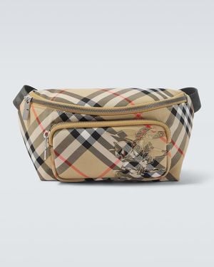 Burberry Marsupio Check Con Ricamo - Metallizzato