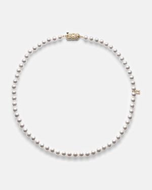 Mikimoto Collar De Oro De 18 Ct Con Perlas - Metálico
