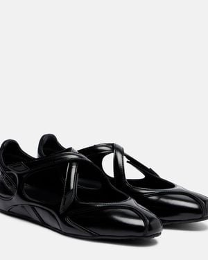The Attico Floor 01 Patent Leather Ballet Flats - Black
