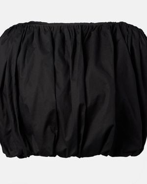 Adriana Degreas Inamorata Cotton-Blend Crop Top - Black