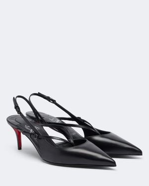 Christian Louboutin Miss Z Leather Slingback Court Shoes - Black