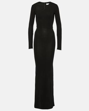 Alex Perry Asymmetric Jersey Maxi Dress - Black