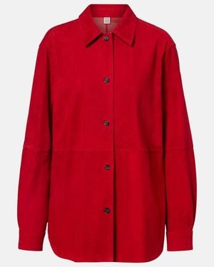 TOTEME Suede Overshirt - Red