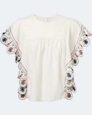 Isabel Marant Bestickte Bluse Marlie - Weiß