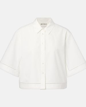 Rohe Embroidered Cotton Poplin Shirt - White