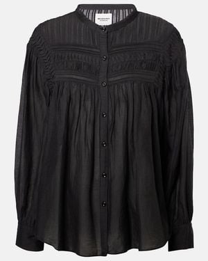 Isabel Marant Plalia Cotton-Blend Top - Black