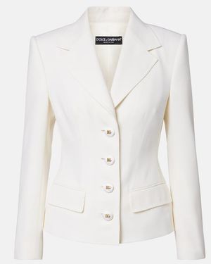 Dolce & Gabbana Wool-Blend Jacket - White