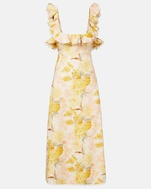 Zimmermann Abito Midi Como - Metallizzato