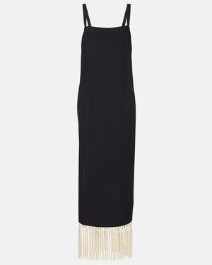 ‎Taller Marmo Palermo Fringed Maxi Dress - Black